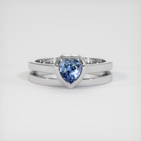 1.01 Ct. Sapphire Ring, 14K White Gold 1