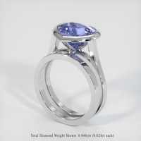 4.79 Ct. Sapphire Ring, 18K White Gold 2