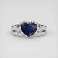 1.95 Ct. Blue Sapphire Ring, 18K White Gold 1