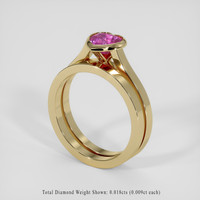 0.99 Ct. Pinkish Purple Sapphire Ring, 14K Yellow Gold 2