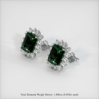 6.67 Ct.Tw. Gemstone Earrings, Platinum 950 2