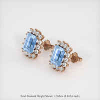 <span>5.98</span>&nbsp;<span class="tooltip-light">Ct.Tw.<span class="tooltiptext">Total Carat Weight</span></span> Gemstone Earrings, 14K Rose Gold 2