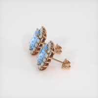 5.98 Ct.Tw. Gemstone Earrings, 14K Rose Gold 3