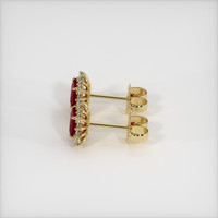 <span>0.67</span>&nbsp;<span class="tooltip-light">Ct.Tw.<span class="tooltiptext">Total Carat Weight</span></span> Ruby Earrings, 14K Yellow Gold 3