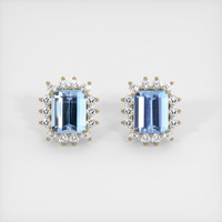 5.98 Ct.Tw. Gemstone Earrings, 14K Yellow Gold 1