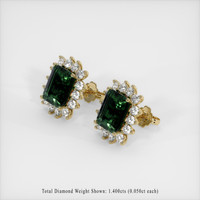 6.67 Ct.Tw. Gemstone Earrings, 14K Yellow Gold 2