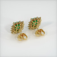 <span>1.41</span>&nbsp;<span class="tooltip-light">Ct.Tw.<span class="tooltiptext">Total Carat Weight</span></span> Emerald Earrings, 18K Yellow Gold 4