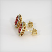 Ruby Earrings 0.78 Ct.Tw.Total Carat Weight 18K Yellow Gold Preview
