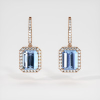 5.98 Ct.Tw. Gemstone Earrings, 14K Rose Gold 1
