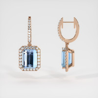 5.98 Ct.Tw. Gemstone Earrings, 14K Rose Gold 2