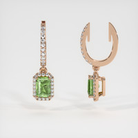 <span>1.42</span>&nbsp;<span class="tooltip-light">Ct.Tw.<span class="tooltiptext">Total Carat Weight</span></span> Gemstone Earrings, 14K Rose Gold 2