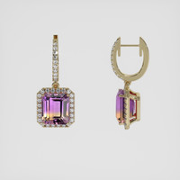 <span>6.32</span> <span class="tooltip-light">Ct.Tw.<span class="tooltiptext">Total Carat Weight</span></span> Bi Color Ametrine Earrings, 14K Yellow Gold 2