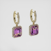 <span>6.32</span> <span class="tooltip-light">Ct.Tw.<span class="tooltiptext">Total Carat Weight</span></span> Bi Color Ametrine Earrings, 14K Yellow Gold 3