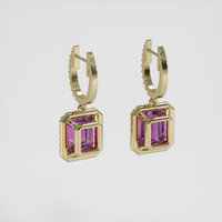 <span>6.32</span>&nbsp;<span class="tooltip-light">Ct.Tw.<span class="tooltiptext">Total Carat Weight</span></span> Bi Color Ametrine Earrings, 14K Yellow Gold 4