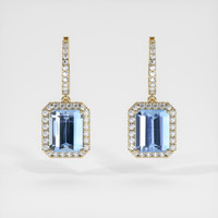 5.98 Ct.Tw. Gemstone Earrings, 14K Yellow Gold 1