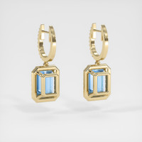 5.98 Ct.Tw. Gemstone Earrings, 14K Yellow Gold 4