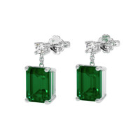 2.91 Ct.Tw. Emerald Earrings, Platinum 950 3