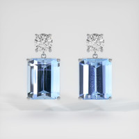 5.98 Ct.Tw. Gemstone Earrings, Platinum 950 1