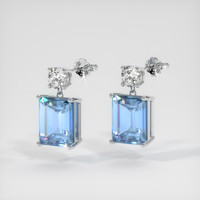 3.96 Ct.Tw. Gemstone Earrings, Platinum 950 3