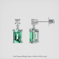 <span>1.03</span> <span class="tooltip-light">Ct.Tw.<span class="tooltiptext">Total Carat Weight</span></span> Emerald Earrings, Platinum 950 2