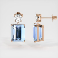 <span>5.98</span>&nbsp;<span class="tooltip-light">Ct.Tw.<span class="tooltiptext">Total Carat Weight</span></span> Gemstone Earrings, 14K Rose Gold 2