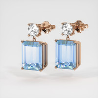 5.98 Ct.Tw. Gemstone Earrings, 14K Rose Gold 3