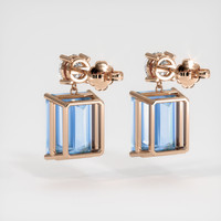 5.98 Ct.Tw. Gemstone Earrings, 14K Rose Gold 4