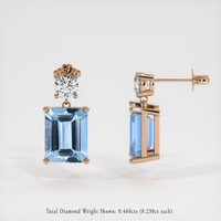 3.96 Ct.Tw. Gemstone Earrings, 14K Rose Gold 2