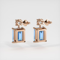 3.96 Ct.Tw. Gemstone Earrings, 14K Rose Gold 4