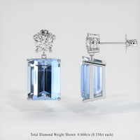 5.98 Ct.Tw. Gemstone Earrings, 18K White Gold 2