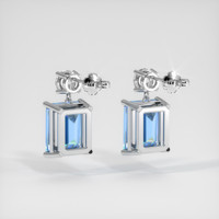 3.96 Ct.Tw. Gemstone Earrings, 18K White Gold 4