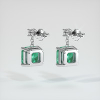 1.83 Ct.Tw. Emerald Earrings, 18K White Gold 4