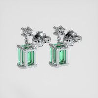 <span>1.03</span>&nbsp;<span class="tooltip-light">Ct.Tw.<span class="tooltiptext">Total Carat Weight</span></span> Emerald Earrings, 18K White Gold 4