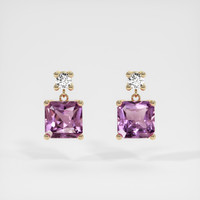 <span>1.45</span>&nbsp;<span class="tooltip-light">Ct.Tw.<span class="tooltiptext">Total Carat Weight</span></span> Sapphire Earrings, 14K Yellow Gold 1
