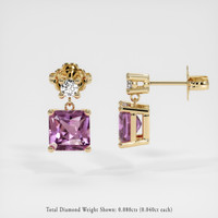 <span>1.45</span>&nbsp;<span class="tooltip-light">Ct.Tw.<span class="tooltiptext">Total Carat Weight</span></span> Sapphire Earrings, 14K Yellow Gold 2