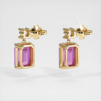 2.56 Ct.Tw. Purple Sapphire Earrings, 18K Yellow Gold 4