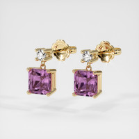 <span>1.45</span>&nbsp;<span class="tooltip-light">Ct.Tw.<span class="tooltiptext">Total Carat Weight</span></span> Sapphire Earrings, 18K Yellow Gold 3