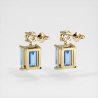 3.96 Ct.Tw. Gemstone Earrings, 18K Yellow Gold 4