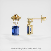 <span>0.83</span>&nbsp;<span class="tooltip-light">Ct.Tw.<span class="tooltiptext">Total Carat Weight</span></span> Sapphire Earrings, 18K Yellow Gold 2