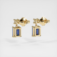 <span>0.83</span>&nbsp;<span class="tooltip-light">Ct.Tw.<span class="tooltiptext">Total Carat Weight</span></span> Sapphire Earrings, 18K Yellow Gold 4
