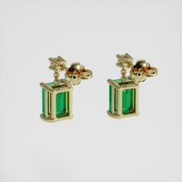 <span>2.01</span> <span class="tooltip-light">Ct.Tw.<span class="tooltiptext">Total Carat Weight</span></span> Emerald Earrings, 18K Yellow Gold 4