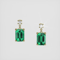 <span>2.04</span>&nbsp;<span class="tooltip-light">Ct.Tw.<span class="tooltiptext">Total Carat Weight</span></span> Emerald Earrings, 18K Yellow Gold 1