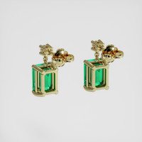 <span>2.04</span>&nbsp;<span class="tooltip-light">Ct.Tw.<span class="tooltiptext">Total Carat Weight</span></span> Emerald Earrings, 18K Yellow Gold 4
