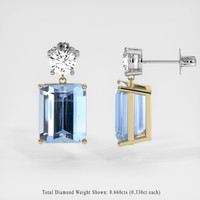 <span>5.98</span>&nbsp;<span class="tooltip-light">Ct.Tw.<span class="tooltiptext">Total Carat Weight</span></span> Gemstone Earrings, 14K Yellow & White 2