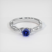 0.77 Ct. Blue Sapphire Ring, Platinum 950 1