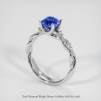1.14 Ct. Blue Sapphire Ring, Platinum 950 2