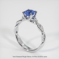 0.90 Ct. Sapphire Ring, Platinum 950 2