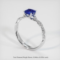 1.47 Ct. Blue Sapphire Ring, Platinum 950 2