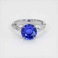 2.65 Ct. Blue Sapphire Ring, Platinum 950 1
