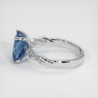 3.01 Ct. Greenish Blue Sapphire Ring, Platinum 950 4